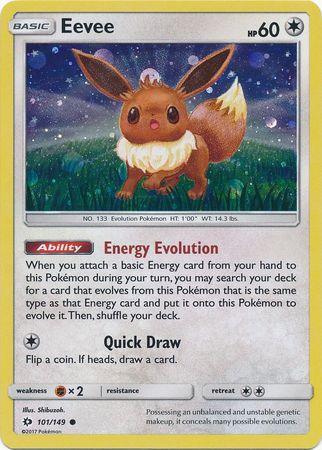 Eevee (101/149) (Cosmos Holo) [Sun & Moon: Base Set] - for just $6.40! 