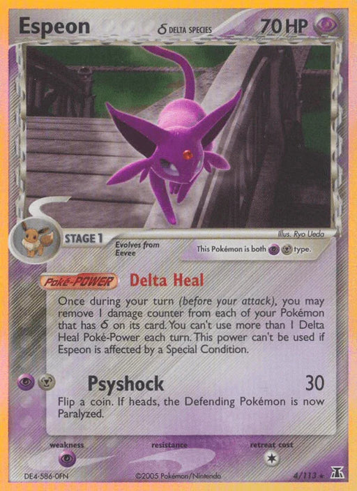 Espeon (4/113)(Delta Species) [EX: Delta Species] - for just $85! 