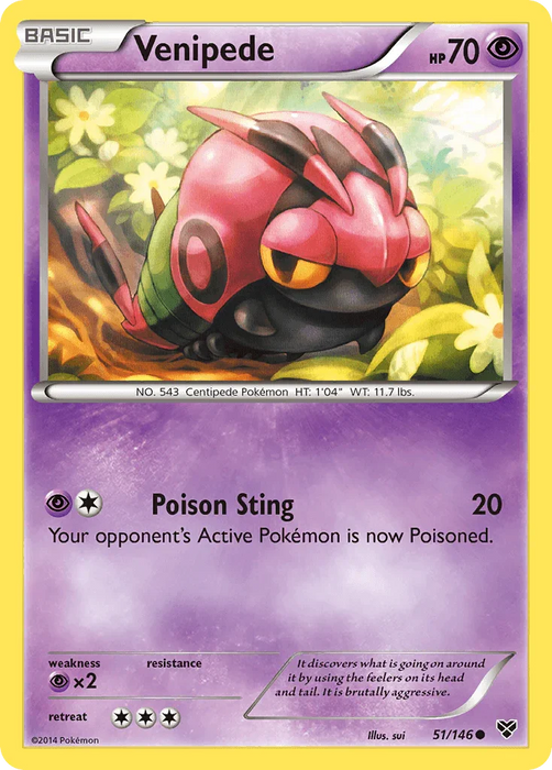 Venipede (51/146) [XY: Base Set] - for just $0.10! 