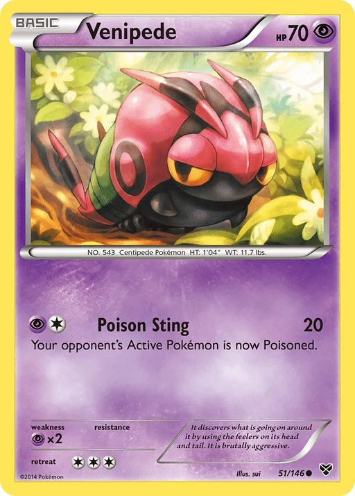 Venipede (51/146) [XY: Base Set] - for just $0.10! 