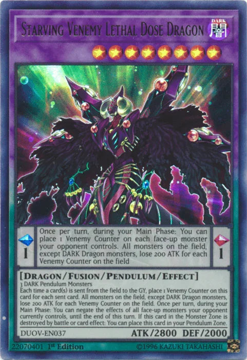 Starving Venemy Lethal Dose Dragon [DUOV-EN037] Ultra Rare - for just $0.20! 