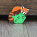 Red Panda Sleeping on D20 Hard Enamel Pin - 1.5" - for just $9.50! 
