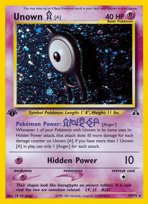 Unown [A] (14/75) [Neo Discovery 1st Edition] - for just $34! 