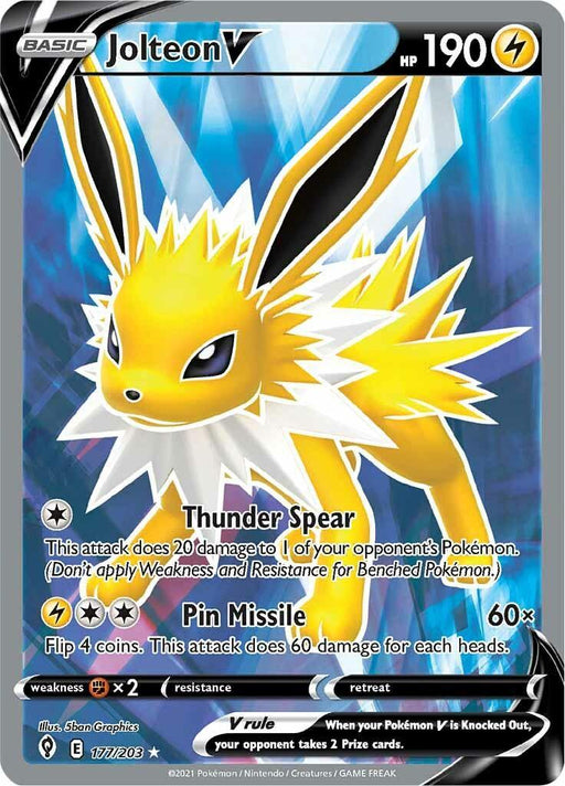 Jolteon V (177/203) [Sword & Shield: Evolving Skies] - for just $10! 