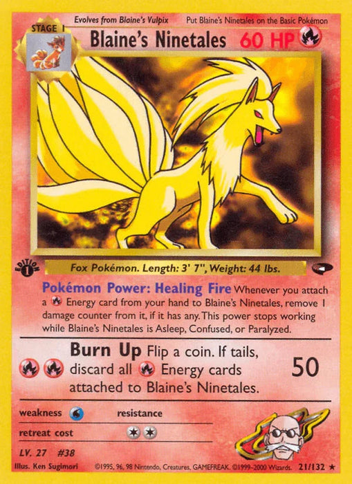 Blaine's Ninetales (21/132) [Gym Challenge 1st Edition] - for just $6.60! 