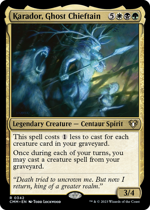 Karador, Ghost Chieftain (CMM-342) - Commander Masters - for just $0.08! 