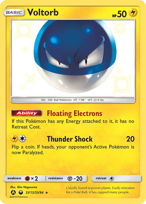 Voltorb (SV13/SV94) [Sun & Moon: Hidden Fates - Shiny Vault] - for just $1.60! 