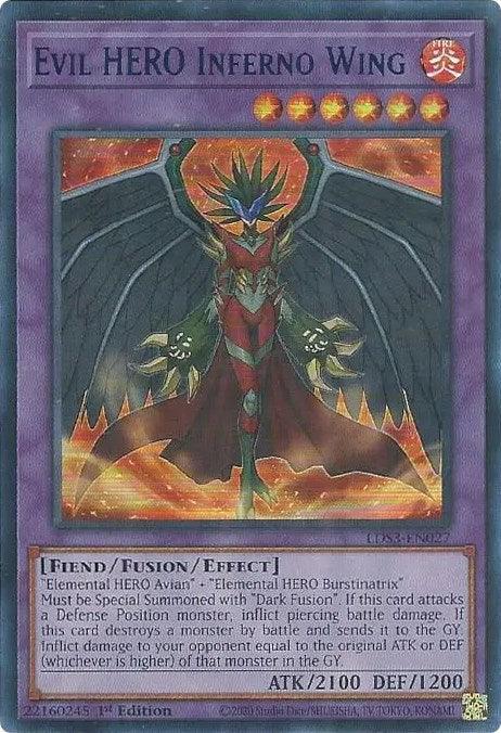 Evil HERO Inferno Wing (Blue) [LDS3-EN027] Ultra Rare - for just $0.10! 