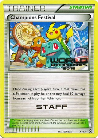 Champions Festival 2016 Staff (XY176) [XY: Black Star Promos] - Just $140! Shop now at Retro Gaming of Denver