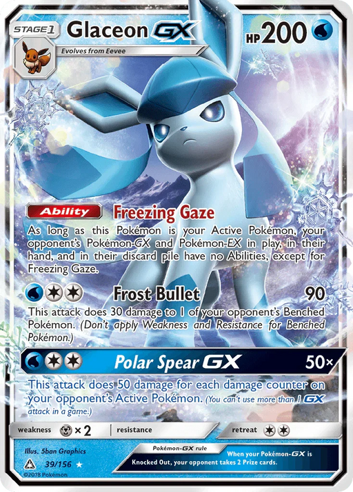 Glaceon GX (39/156) [Sun & Moon: Ultra Prism] - for just $4.45! 