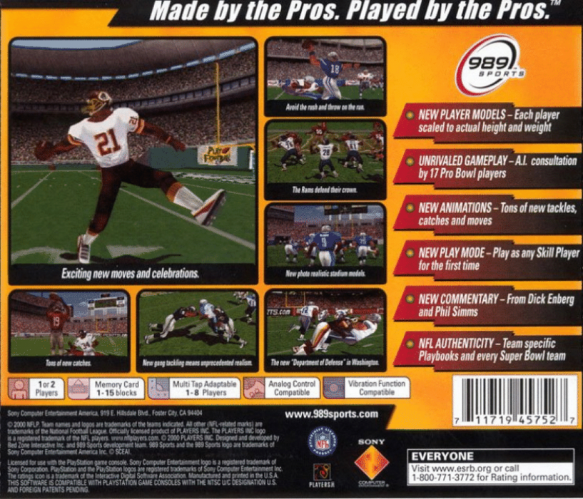 NFL GameDay 2001 – PlayStation 1 (PS1) - for just $6.99! 