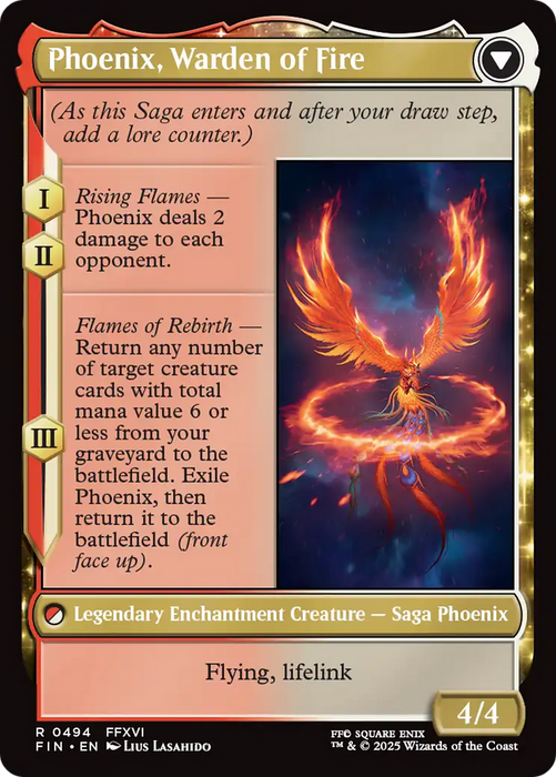 Joshua, Phoenix's Dominant // Phoenix, Warden of Fire (FIN-494) - FINAL FANTASY: (enchantment, Extended Art) - for just $0.96! 