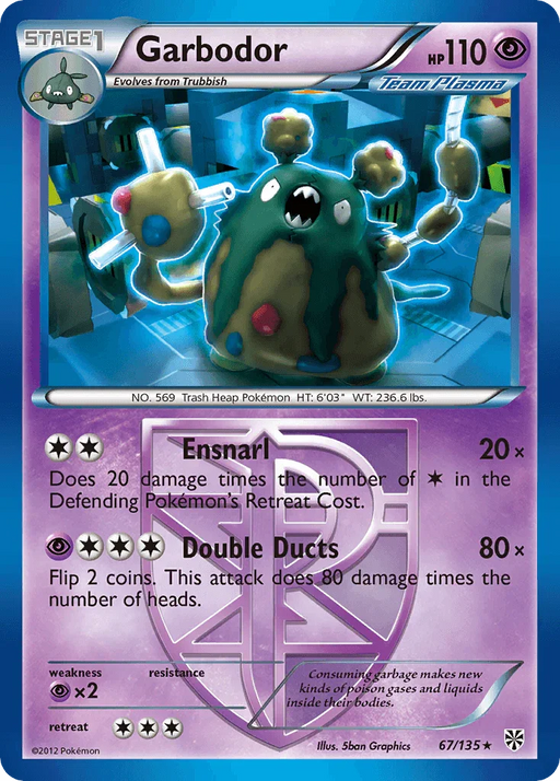 Garbodor (67/135) [Black & White: Plasma Storm] - for just $0.50! 