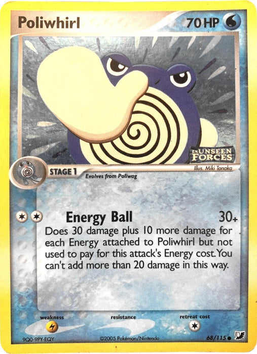 Poliwhirl (68/115) (Stamped) [EX: Unseen Forces] - for just $15.45! 