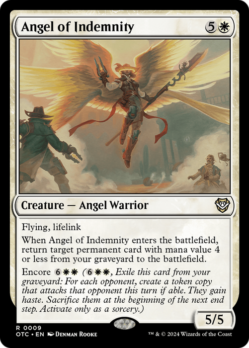Angel of Indemnity (OTC-009) - Outlaws of Thunder Junction Commander - for just $1.26! 