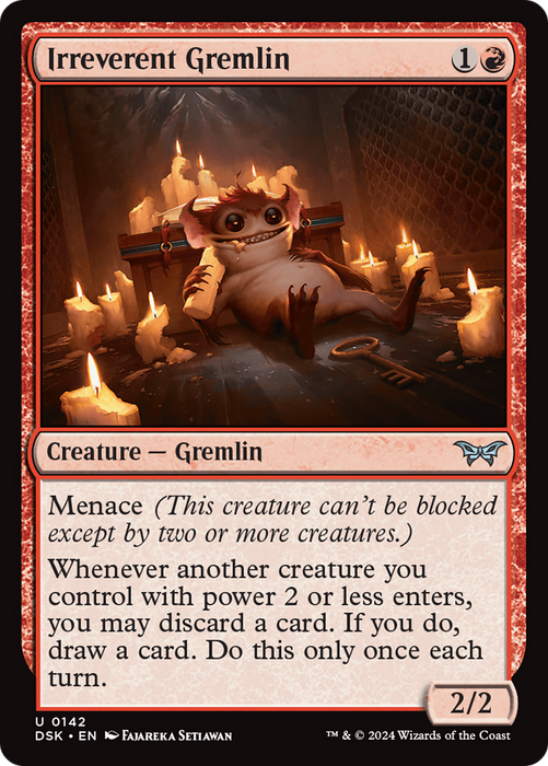 Irreverent Gremlin (DSK-142) - Duskmourn: House of Horror - for just $0.06! 