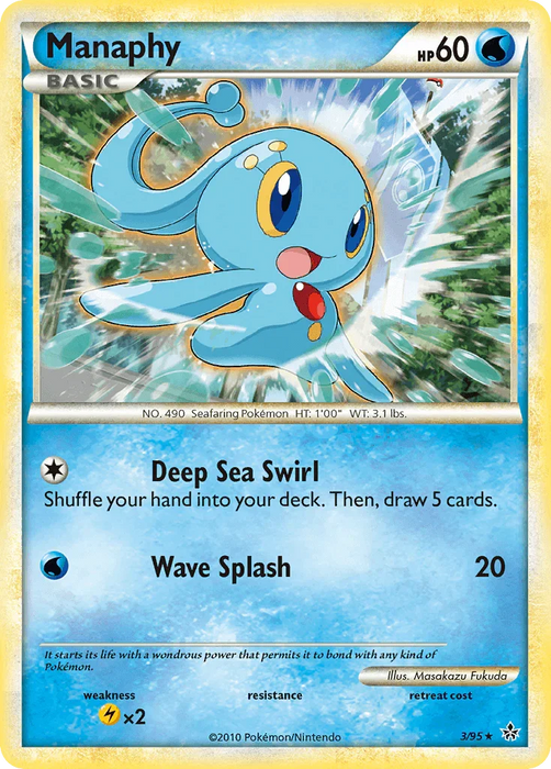 Manaphy (3/95) [HeartGold & SoulSilver: Unleashed] - for just $3.60! 