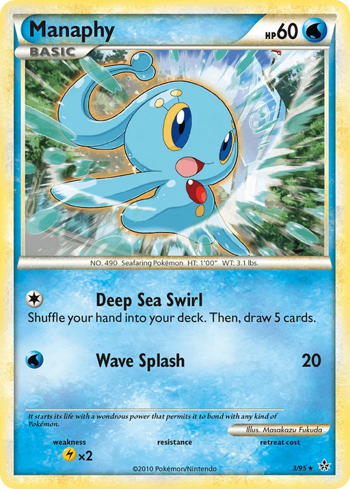 Manaphy (3/95) [HeartGold & SoulSilver: Unleashed] - for just $3.90! 