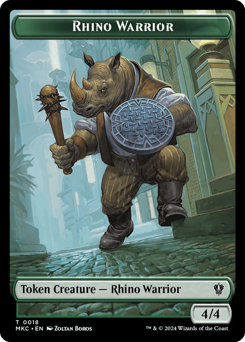 Thopter // Rhino Warrior Double-Sided Token [Murders at Karlov Manor Commander Tokens] - Just $0.15! Shop now at Retro Gaming of Denver