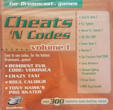 GameShark: Cheats N Codes Volume 1 (Sega Dreamcast) - for just $0! 