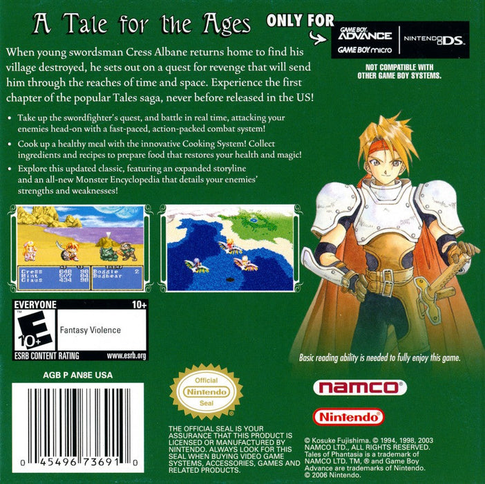 Tales of Phantasia – Game Boy Advance (GBA) - for just $38.99! 