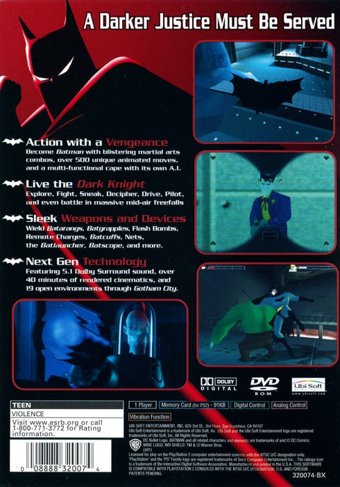 Batman: Vengeance – PlayStation 2 (PS2) - for just $0! 