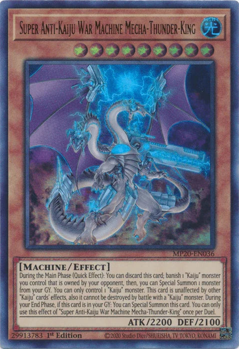 Super Anti-Kaiju War Machine Mecha-Thunder-King [MP20-EN036] Ultra Rare - for just $0.15! 