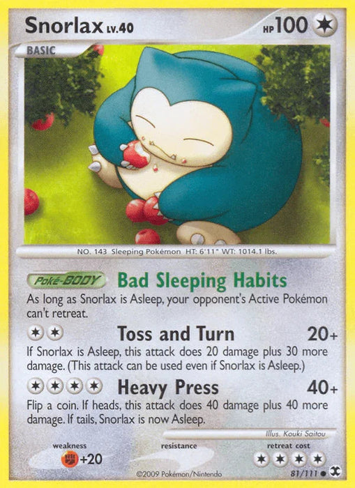 Snorlax (81/111) [Platinum: Rising Rivals] - for just $5.95! 