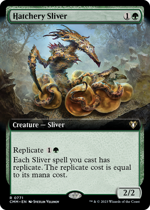 Hatchery Sliver (Extended Art) [Commander Masters] - Just $1.10! Shop now at Retro Gaming of Denver