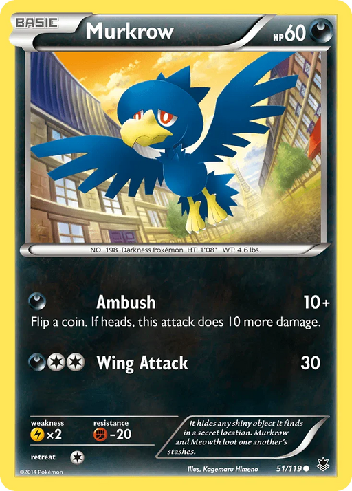Murkrow (51/119) [XY: Phantom Forces] - for just $0.15! 