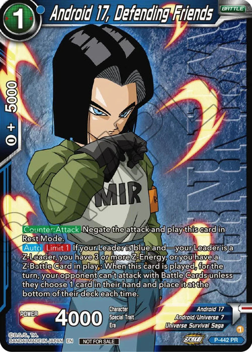 Android 17, Defending Friends (Winner) (P-442) [Tournament Promotion Cards] - for just $5.45! 
