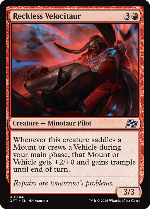 Reckless Velocitaur (DFT-144) - Aetherdrift - for just $0.01! 