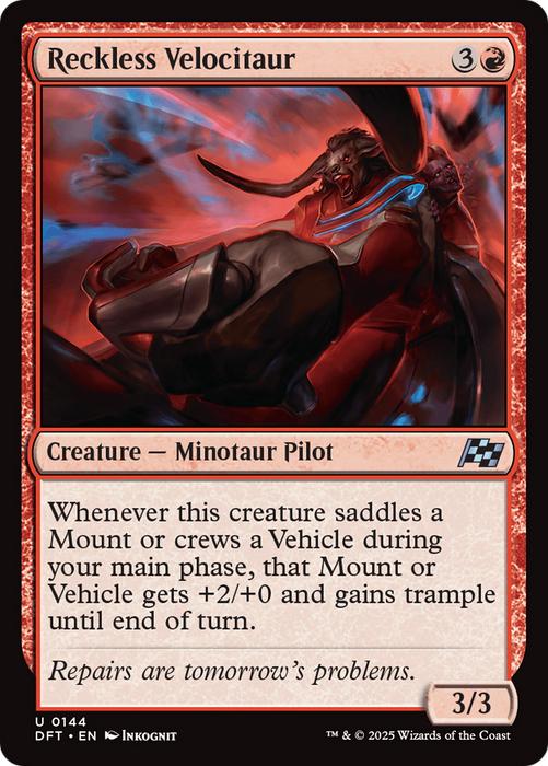 Reckless Velocitaur (DFT-144) - Aetherdrift Foil - for just $0.03! 