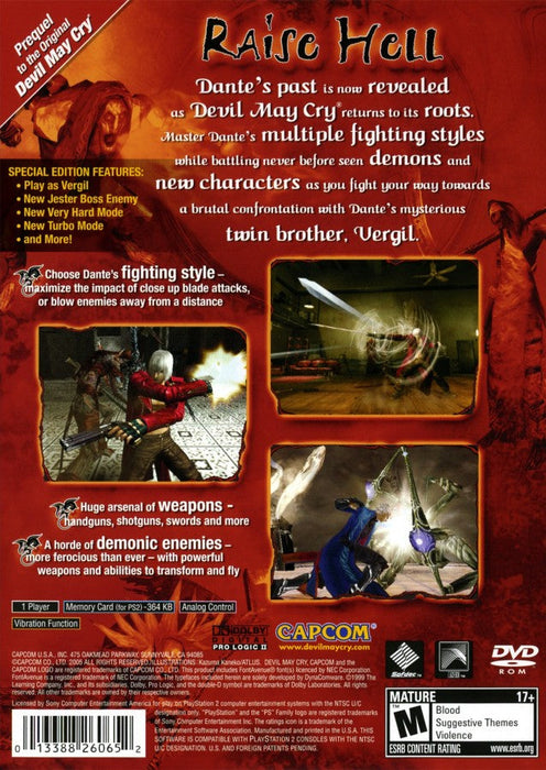 Devil May Cry 3: Dante's Awakening [Special Edition][Greatest Hits] – PlayStation 2 (PS2) - for just $14.99! 