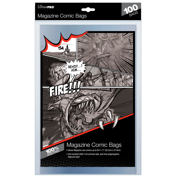 Ultra PRO: Comic Bags - Magazine (8-3/4" x 11" / 100-Pack) - for just $0! 