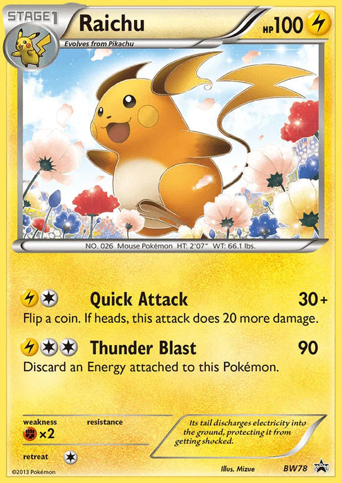 Raichu (BW78) [Black & White: Black Star Promos] - for just $0.10! 
