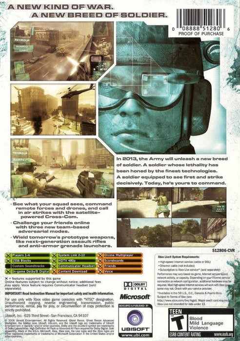 Tom Clancy's Ghost Recon: Advanced Warfighter – Xbox (XBOX)