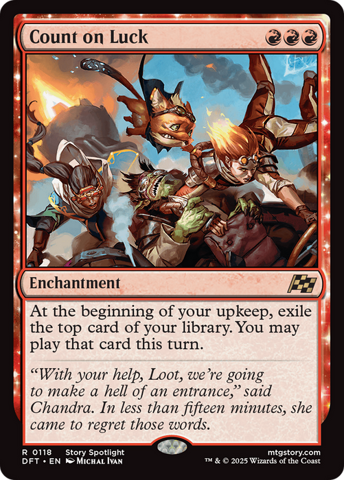 Count on Luck (DFT-118) - Aetherdrift: (enchantment) - for just $0.13! 