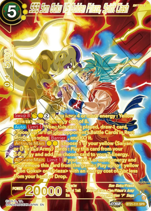 SSB Son Goku VS Golden Frieza, Spirit Clash (SPR) (BT21-111) [Wild Resurgence] - for just $4.75! 
