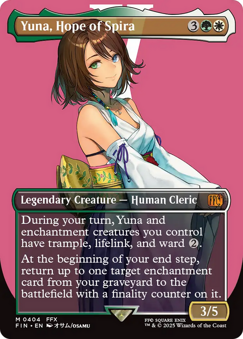 Yuna, Hope of Spira (FIN-404) - FINAL FANTASY (Borderless) Foil - for just $6.68! 