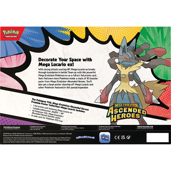 Pokemon: Mega Evolution - Ascended Heroes Premium Poster Set - Lucario - for just $120! 