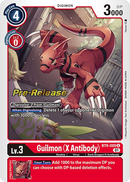 Guilmon (X Antibody) [BT9-009] [X Record Pre-Release Promos] - Just $2.45! Shop now at Retro Gaming of Denver