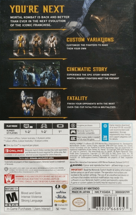 Mortal Kombat 11 – Nintendo Switch (NS) - for just $13.99! 
