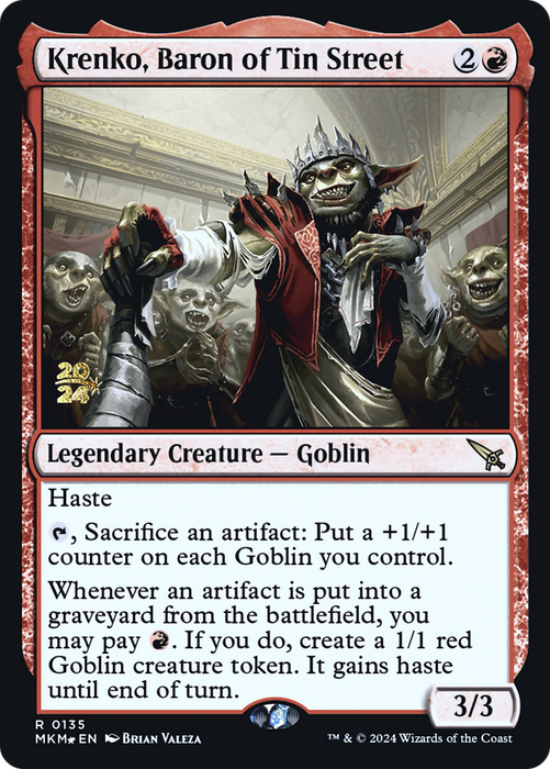 Krenko, Baron of Tin Street (PRE-135) - Murders at Karlov Manor Promos Foil - for just $0.35! 