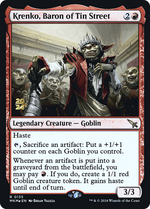 Krenko, Baron of Tin Street (PRE-135) - Murders at Karlov Manor Promos Foil - for just $0.35! 