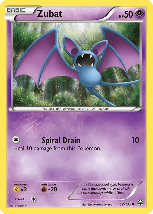 Zubat (52/135) [Black & White: Plasma Storm] - for just $0.15! 