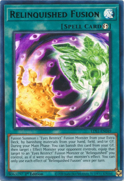 Relinquished Fusion (Green) [LDS1-EN049] Ultra Rare - for just $0.80! 
