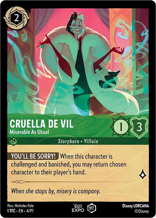 Cruella de Vil (4) [D23 Promos] - for just $240! 