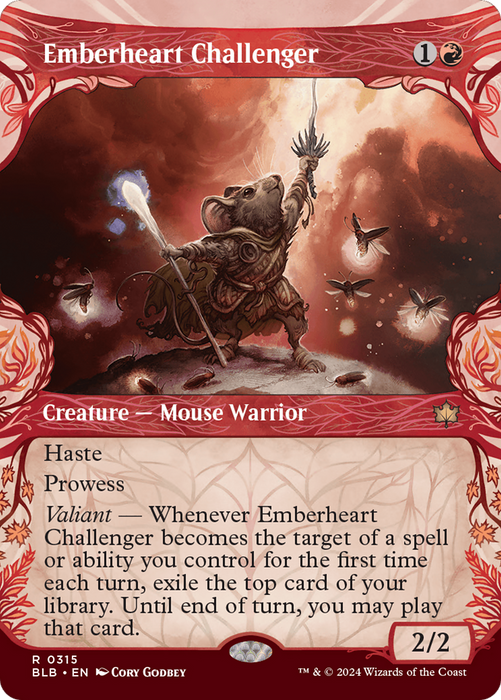 Emberheart Challenger (BLB-315) - Bloomburrow: (Showcase) (Borderless) - for just $0.53! 