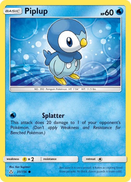 Piplup (31/156) [Sun & Moon: Ultra Prism] - for just $0.15! 